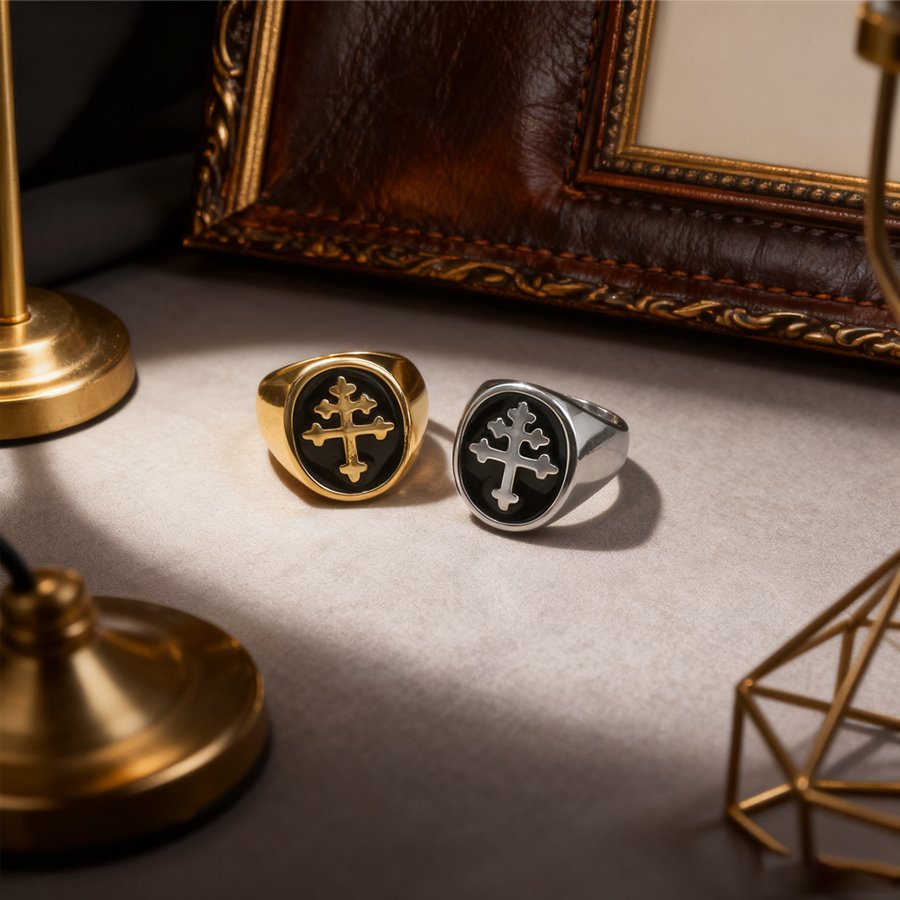 Lorraine Cross Christian Ring