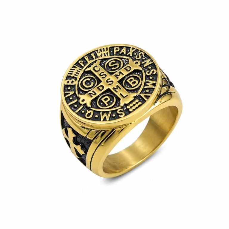St. Benedict Cross Rings Wholesale | Catholic Stainless Steel Rings