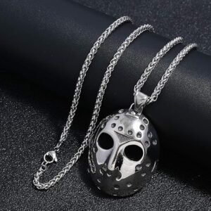 Jason Mask Stainless Steel Pendant Hypoallergenic Non-Fading Hip Hop Necklace