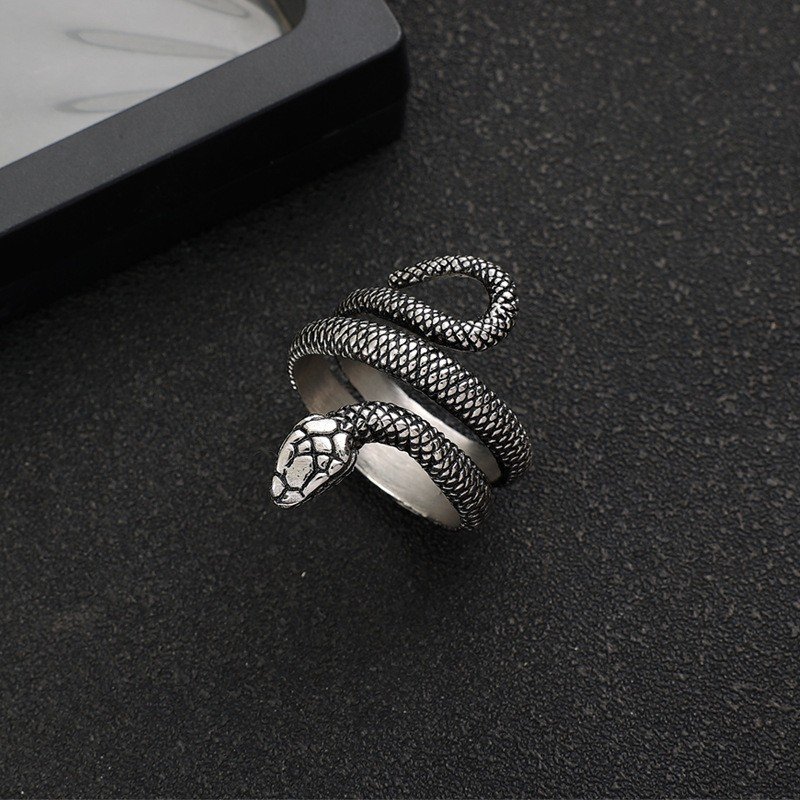 Fashion Snake Ring 316LStainless Steel Trendy Jewelry for Women Men Perfect Gift for Friends Family - 图片 2