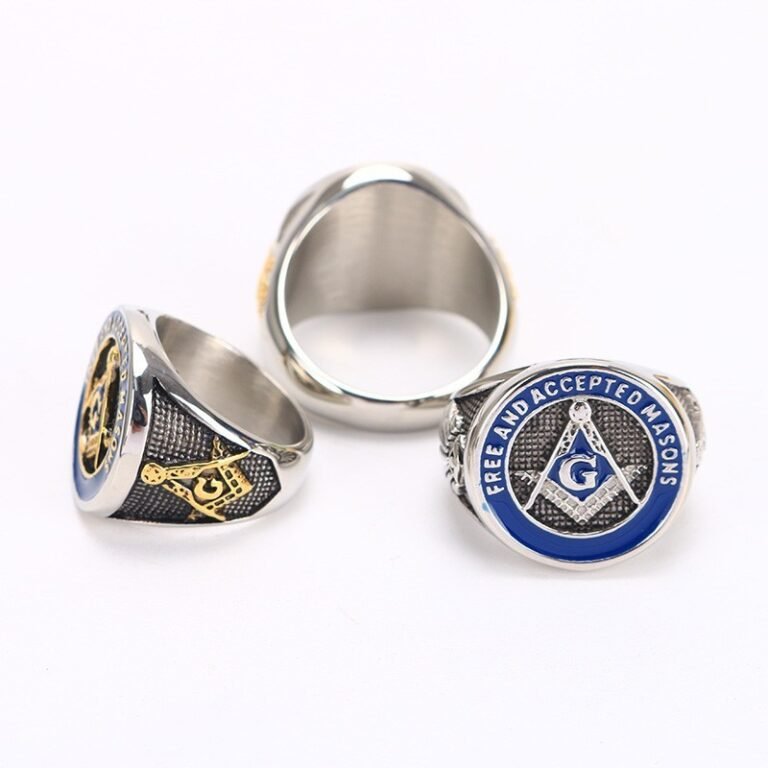 retro Masonic ring wholesale Freemason stainless steel jewelry - product view 2