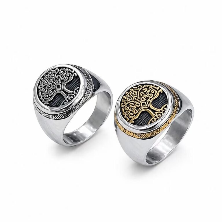 Tree of Life Stainless Steel Signet Ring Wholesale