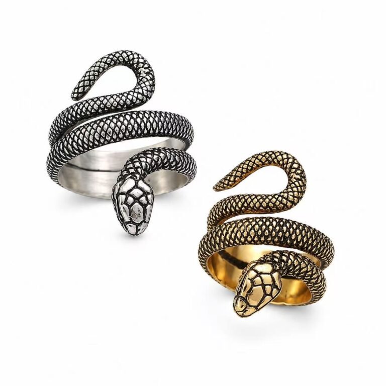 Coiled Snake Stainless Steel Statement Ring Wholesale
