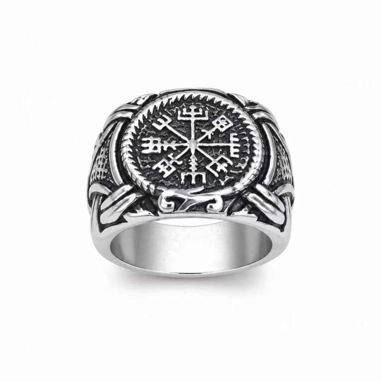 Vegvisir Viking Compass Stainless Steel Signet Ring Wholesale