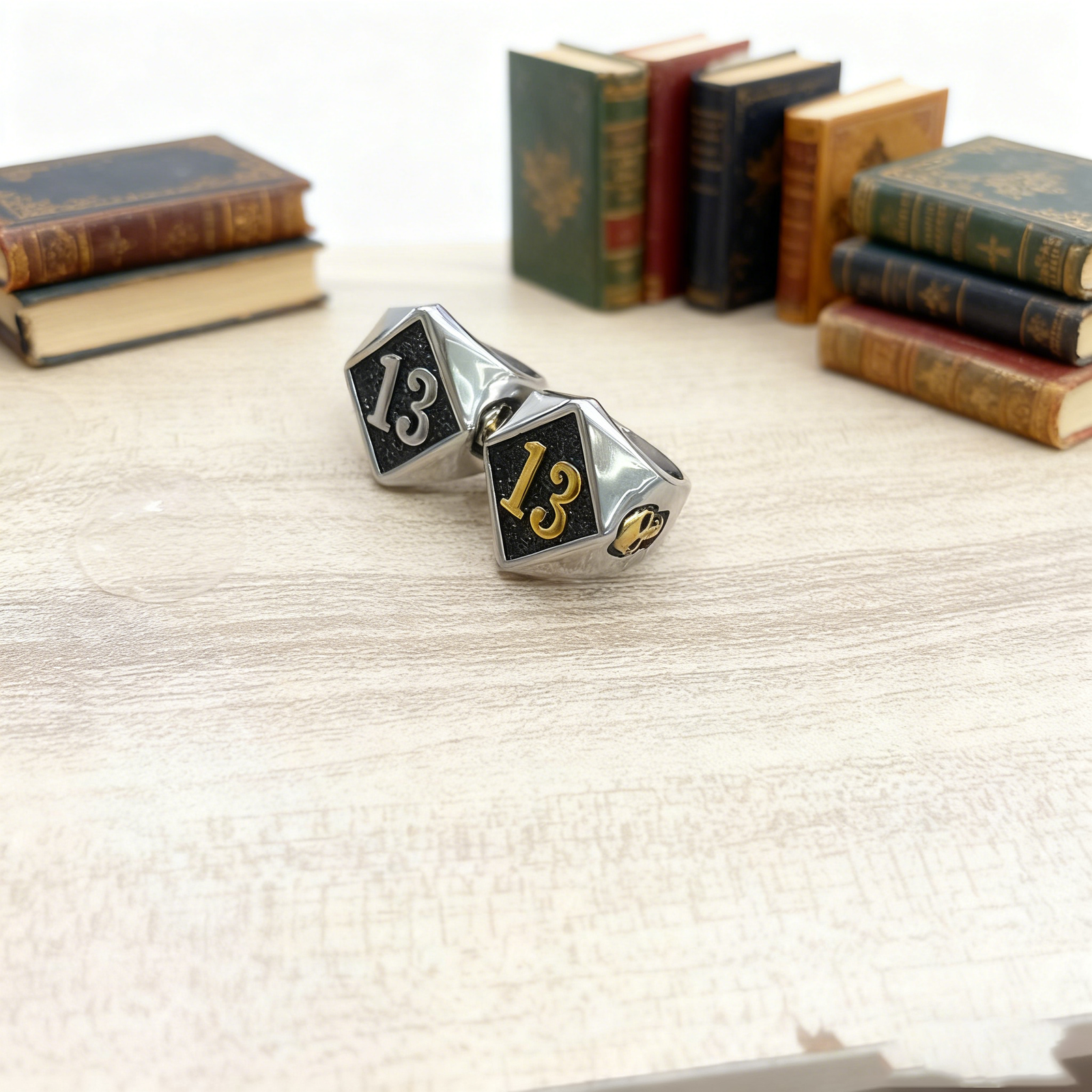 Men's Stainless Steel Biker Ring with Number 13, European & American Hot Sale, Wholesale & Customization - 图片 3