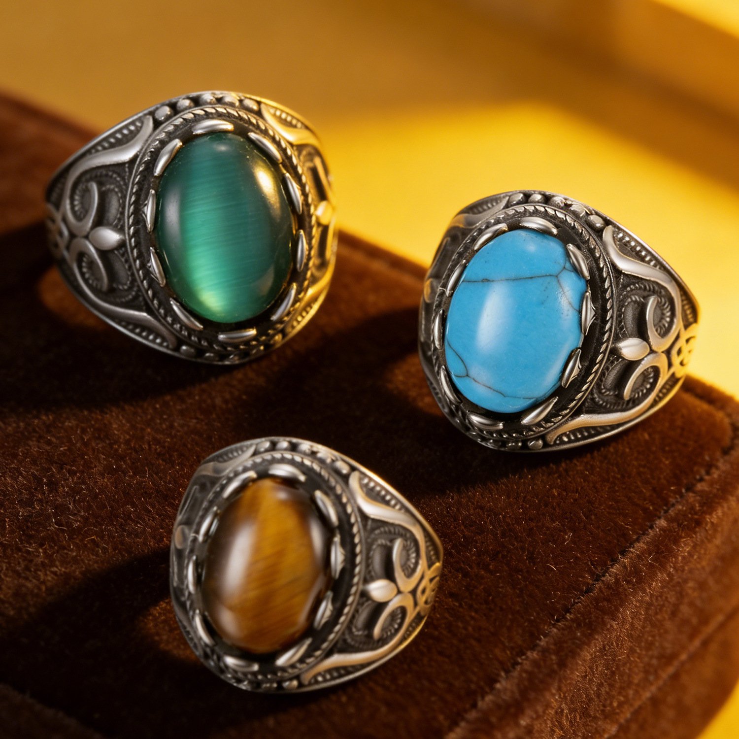 Stone Inlaid Ring