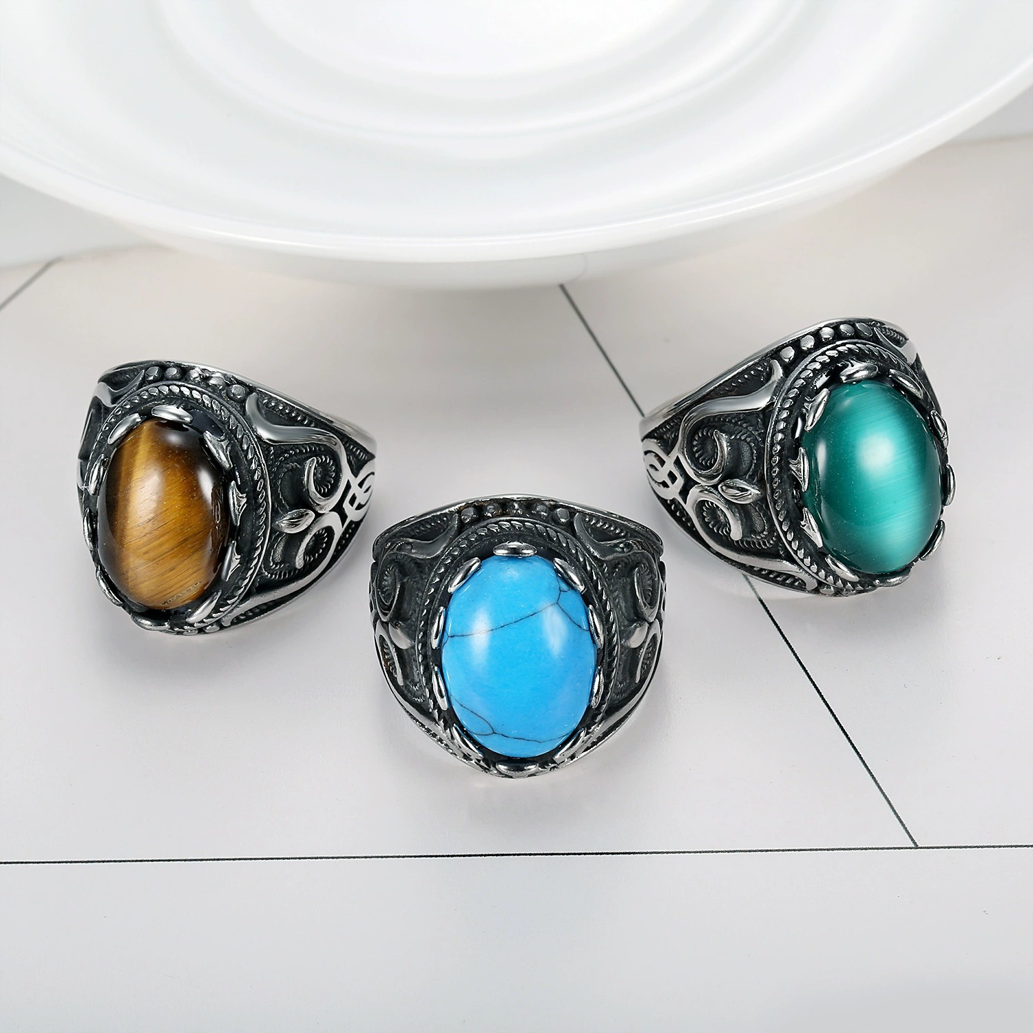 Stone Inlaid Ring