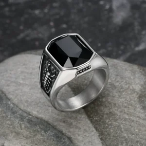 Hip Hop Scorpion Diamond Ring Men Red Diamond Trendy Fashion