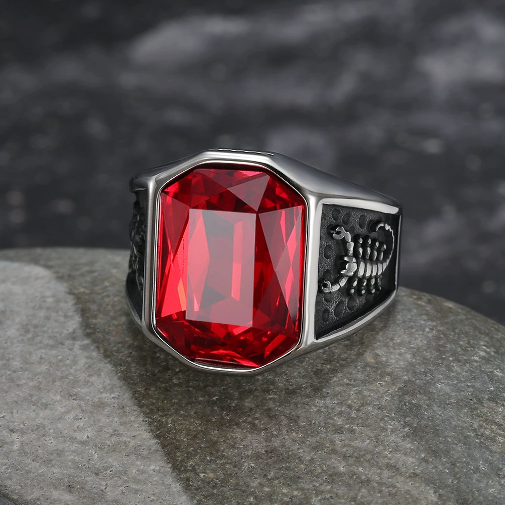 Hip Hop Scorpion Diamond Ring Men Packaging