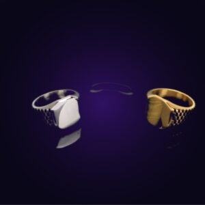 minimalist stainless steel men's square band ring wholesale