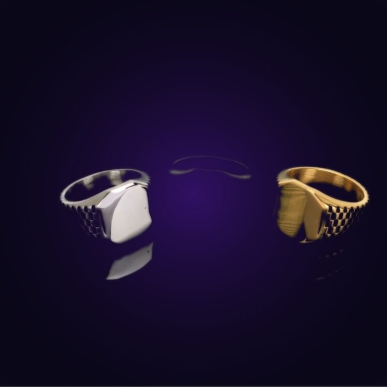 minimalist stainless steel men's square band ring wholesale