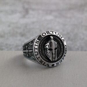 Spartan helmet ring wholesale men's stainless steel jewelry