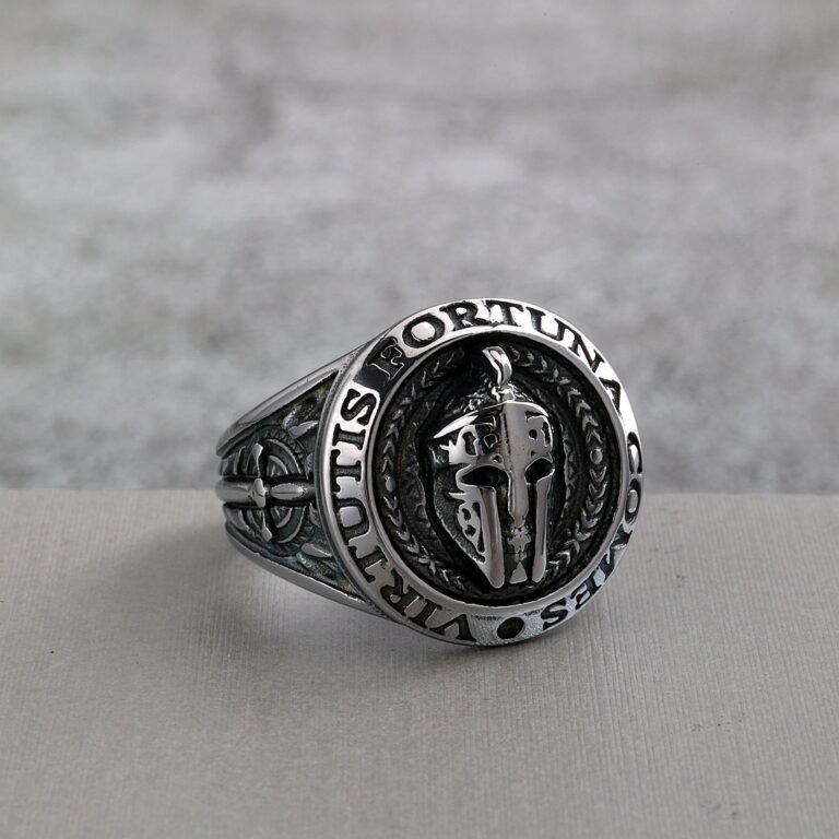 Spartan helmet ring wholesale men's stainless steel jewelry