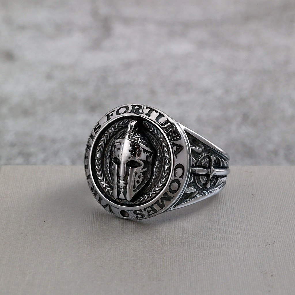 Spartan helmet ring wholesale men's stainless steel jewelry - product view 2