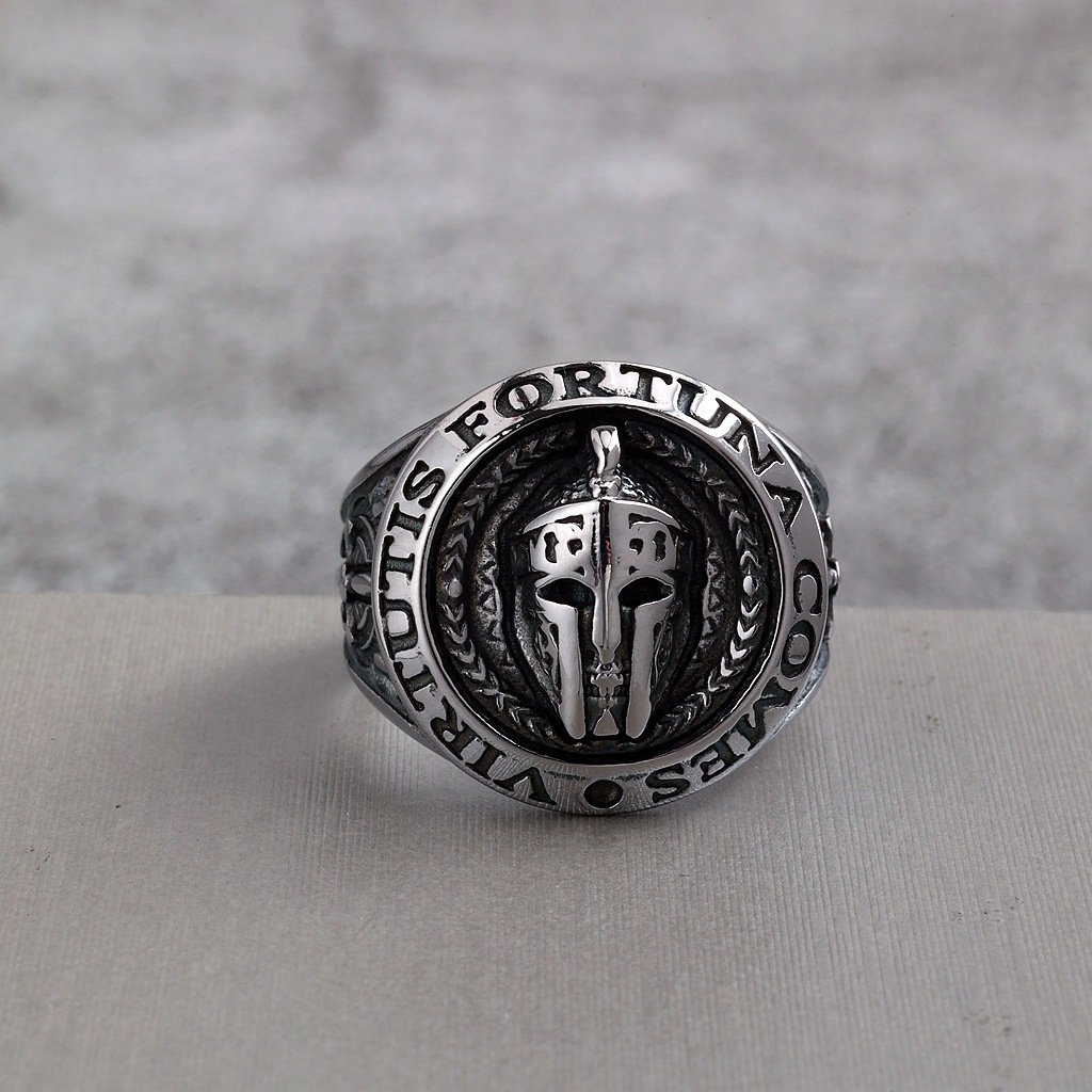 Spartan helmet ring wholesale men's stainless steel jewelry - product view 3