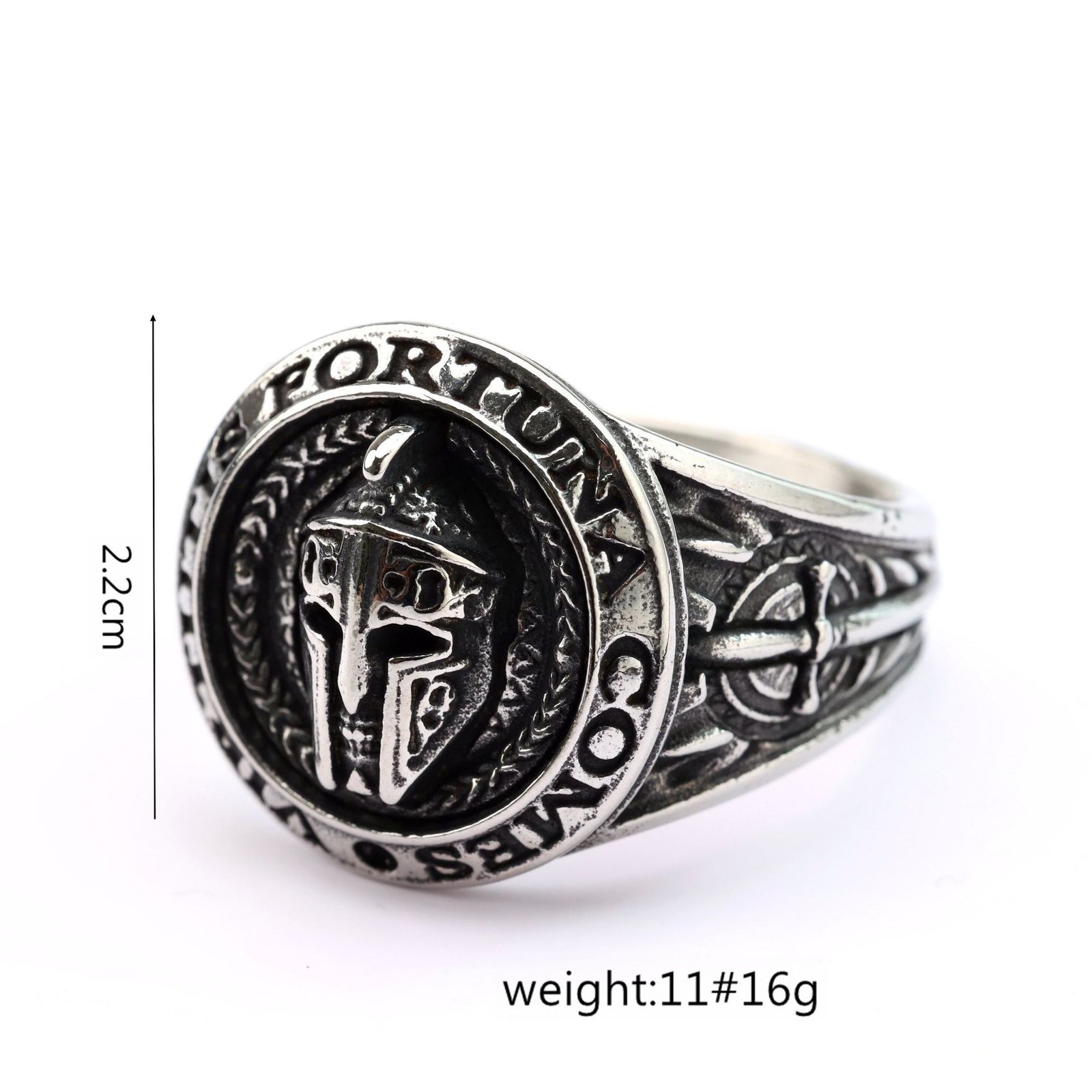 Spartan helmet ring wholesale men's stainless steel jewelry - product view 5