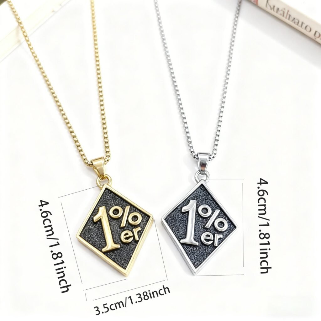 1% Motorcycle Stainless Steel Pendant