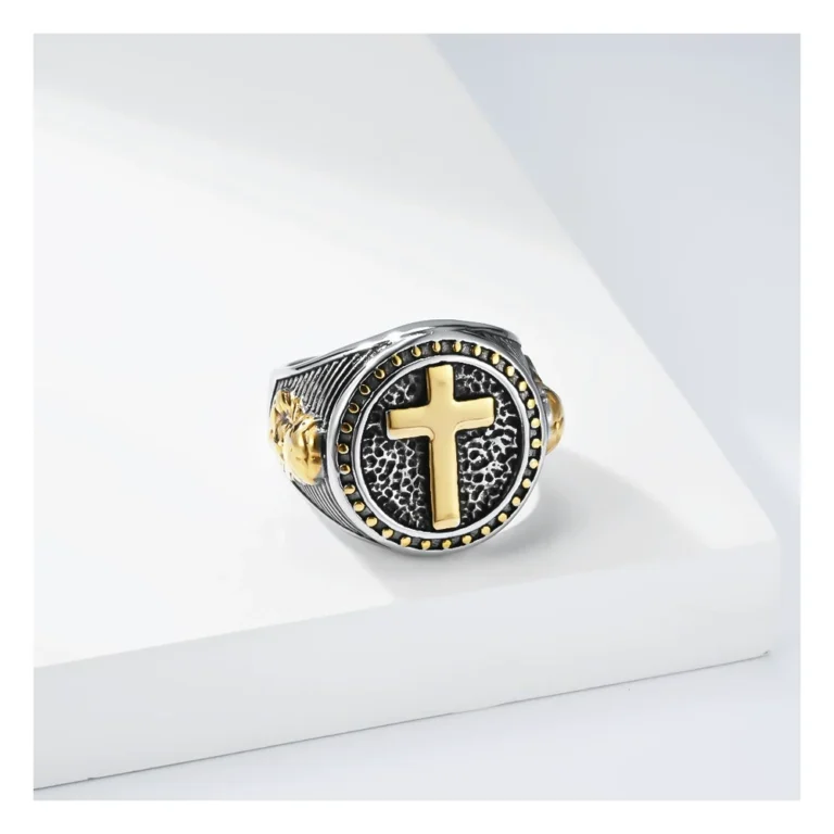 316L stainless steel cross ring wholesale main view