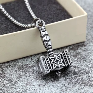 Vintage Slavic Thor's Hammer Pendant Titanium Steel Necklace for Men Wholesale main product image