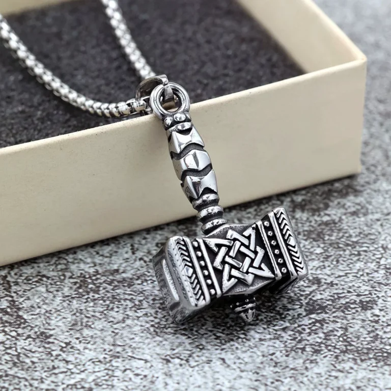 Vintage Slavic Thor's Hammer Pendant Titanium Steel Necklace for Men Wholesale main product image