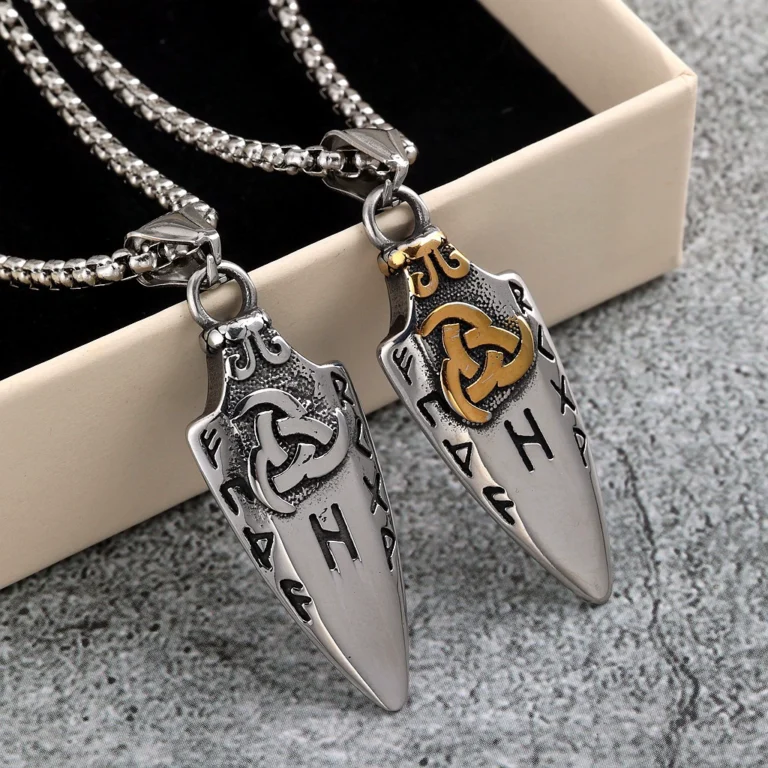 Vintage Celtic Knot Double-Sided Pendant Titanium Steel Necklace for Men Wholesale main product image
