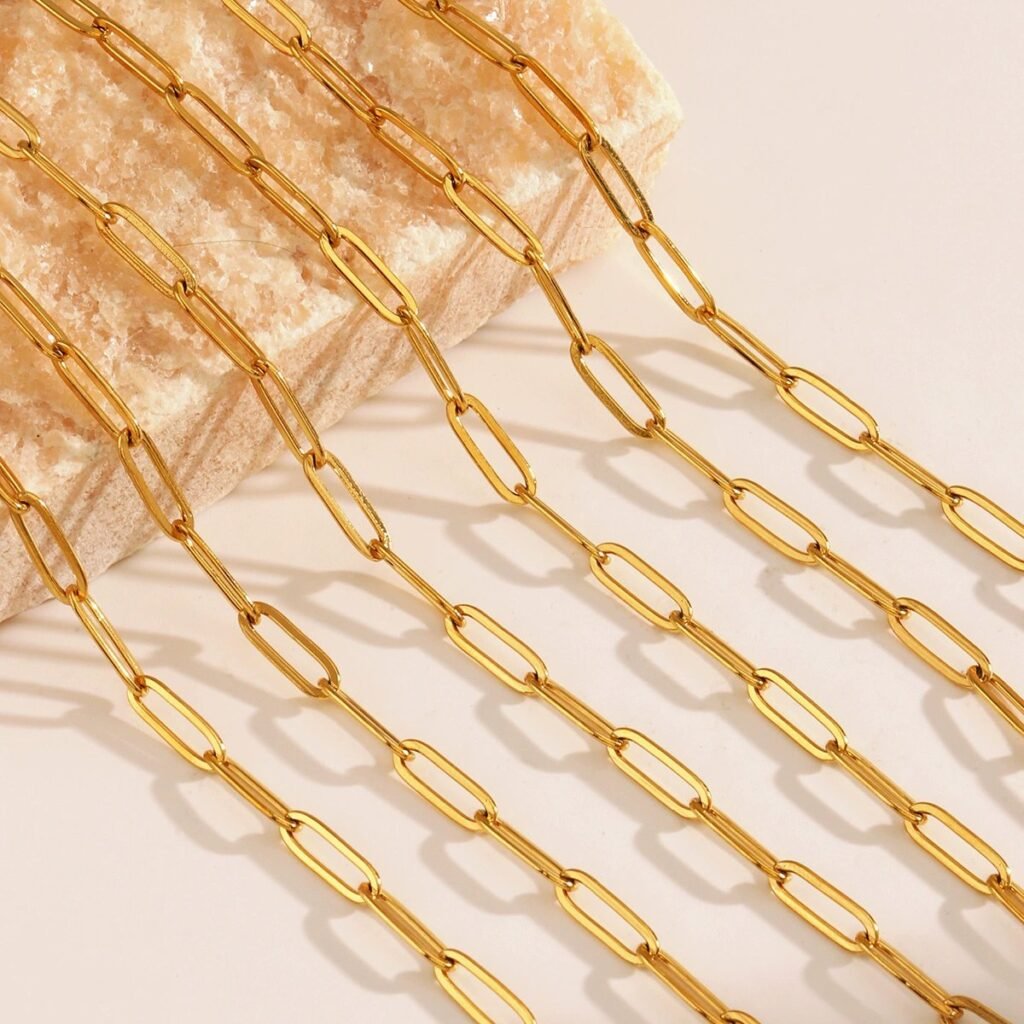 Cross Chain Bracelet & Necklace Set - 18K Gold Plated Stainless Steel wholesale main product image