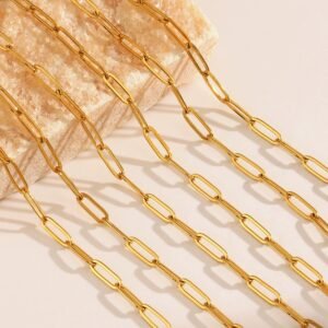 Cross Chain Bracelet & Necklace Set - 18K Gold Plated Stainless Steel