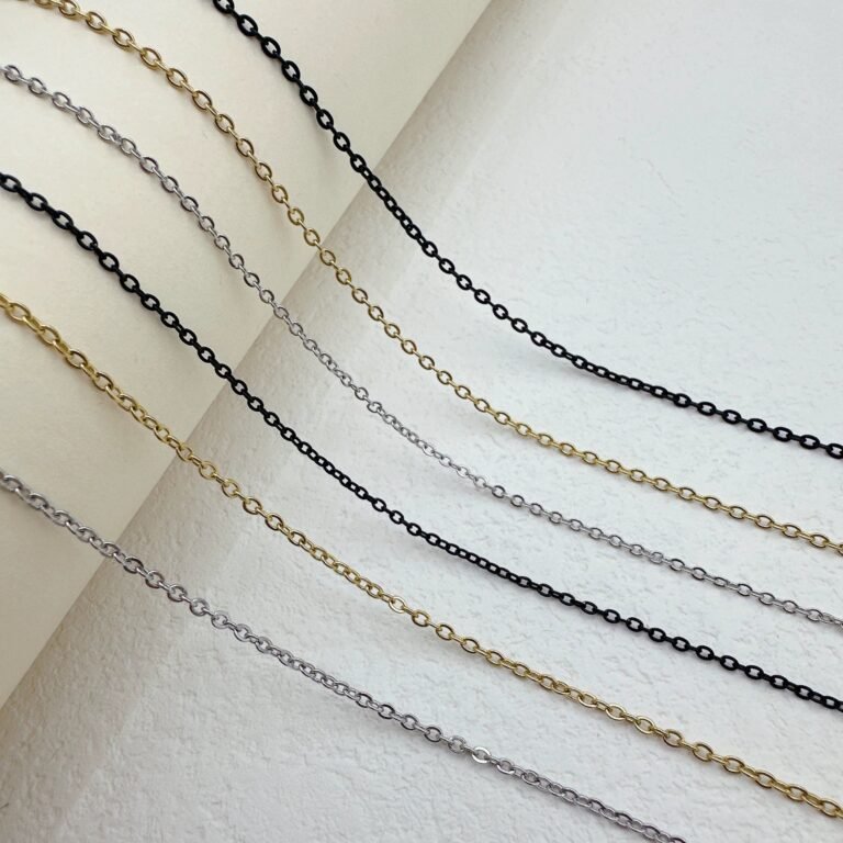 Stainless Steel O-Chain & Flat Cross Chain - DIY Layering Necklace Chain wholesale main product image