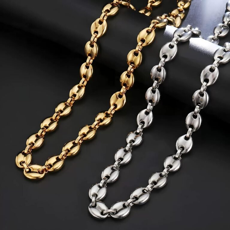 Stainless Steel Pig Nose Chain - European Hip-Hop Coffee Bean Bracelet & Necklace wholesale main product image