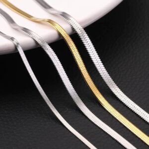 Stainless Steel Blade Chain - Flat Snake Chain - Hip-Hop Unisex Collar Necklace wholesale main product image