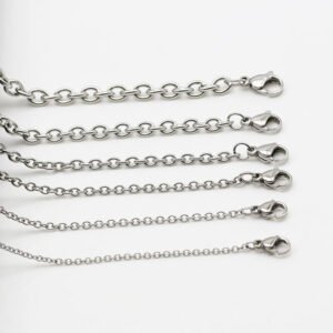 stainless steel O-chain necklace wholesale main white background