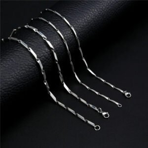 Minimalist Stainless Steel Seed Chain - Unisex Titanium Steel Necklace