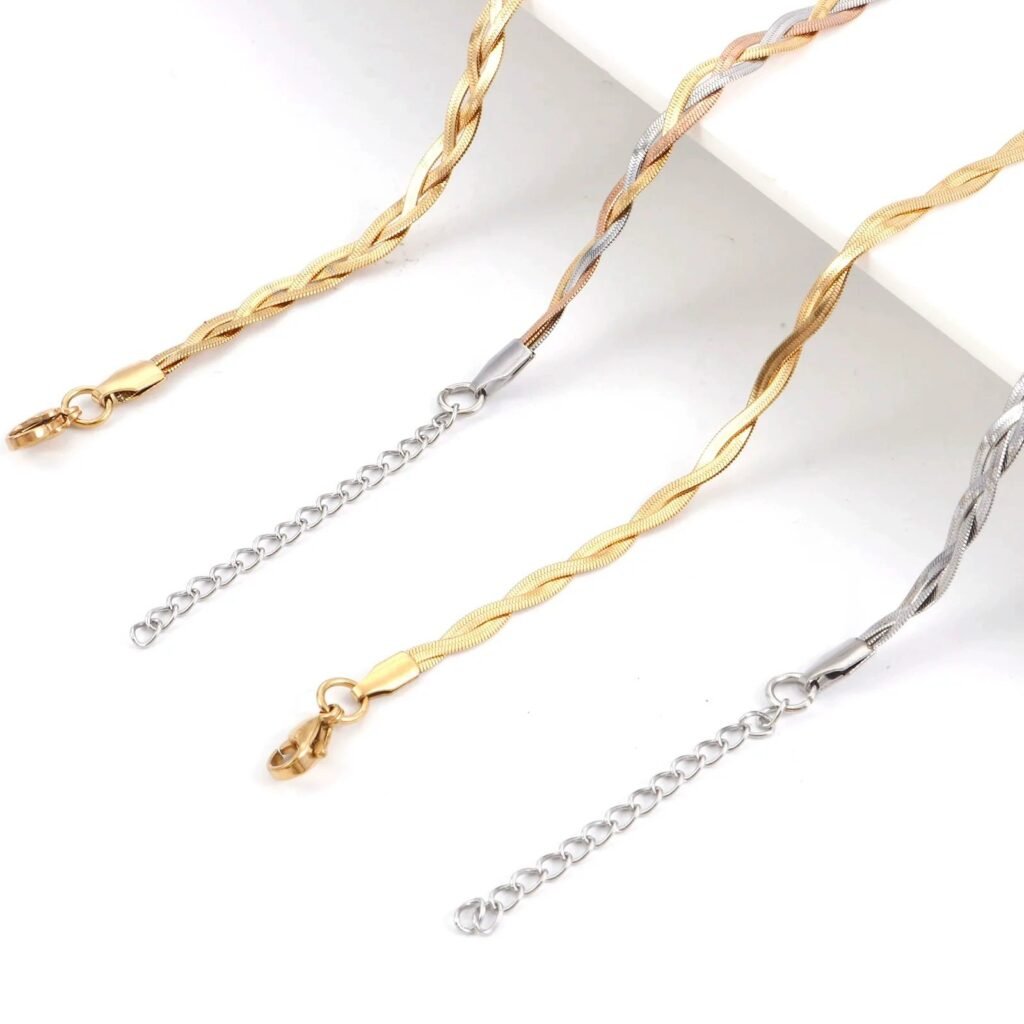 Titanium Steel Snake Bone Chain - Double/Triple Strand Bracelet & Necklace wholesale main product image