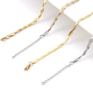 Titanium Steel Snake Bone Chain - Double/Triple Strand Bracelet & Necklace