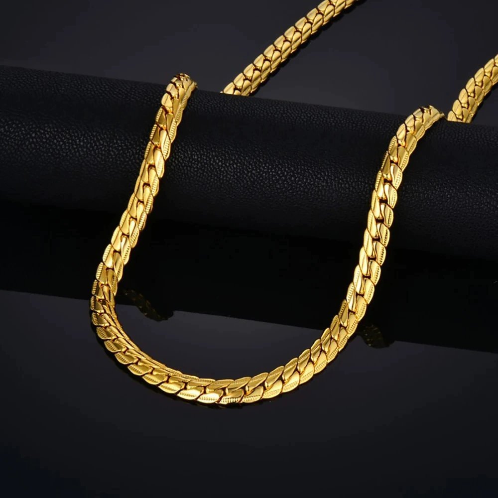 Hip-Hop Cuban Chain - Encrypted Pressed Flower Chain - Flat Side Cuban Chain wholesale product view 2