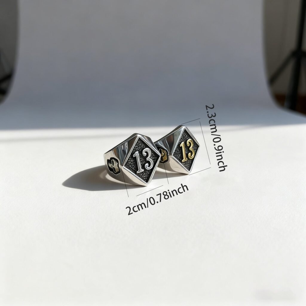 Number 13 stainless steel biker ring wholesale motorcycle jewelry - product view 6