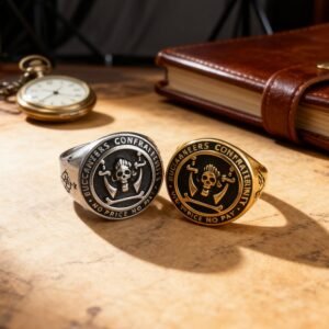 Skull dagger Brotherhood ring wholesale biker gothic jewelry