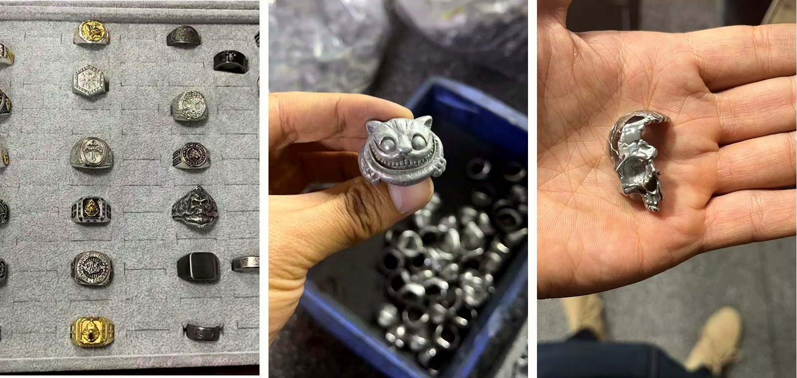 Stainless steel jewelry material blanks, polishing and finished color samples