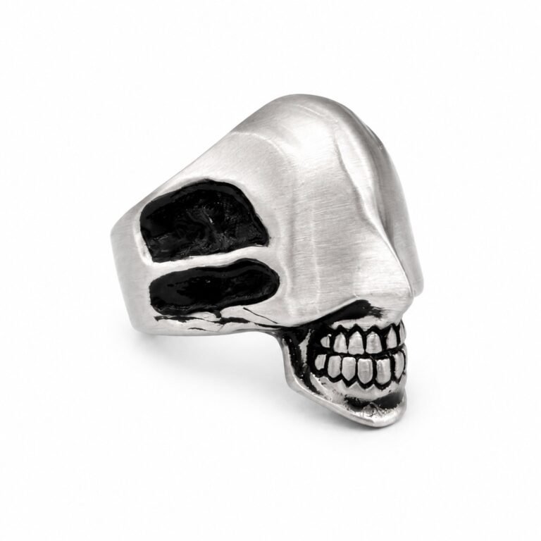 alien skull helmet stainless steel ring wholesale main white background image