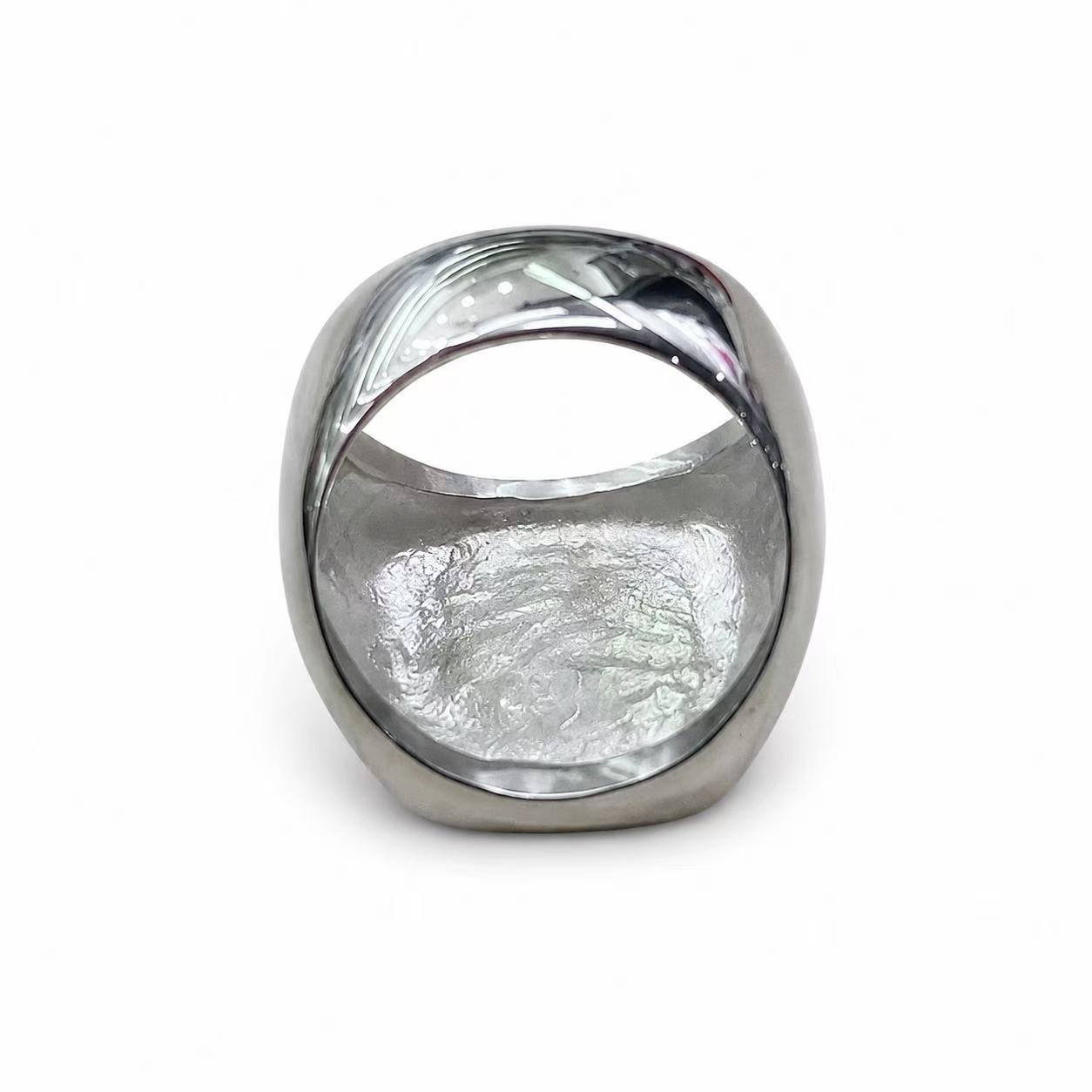 masonic compass stainless steel signet ring wholesale size reference product image
