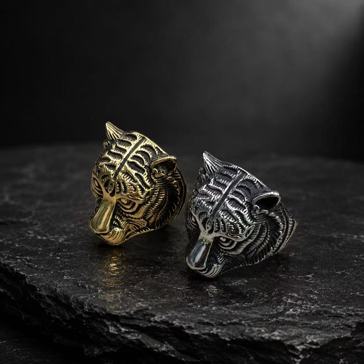 tiger head stainless steel ring wholesale detail product view