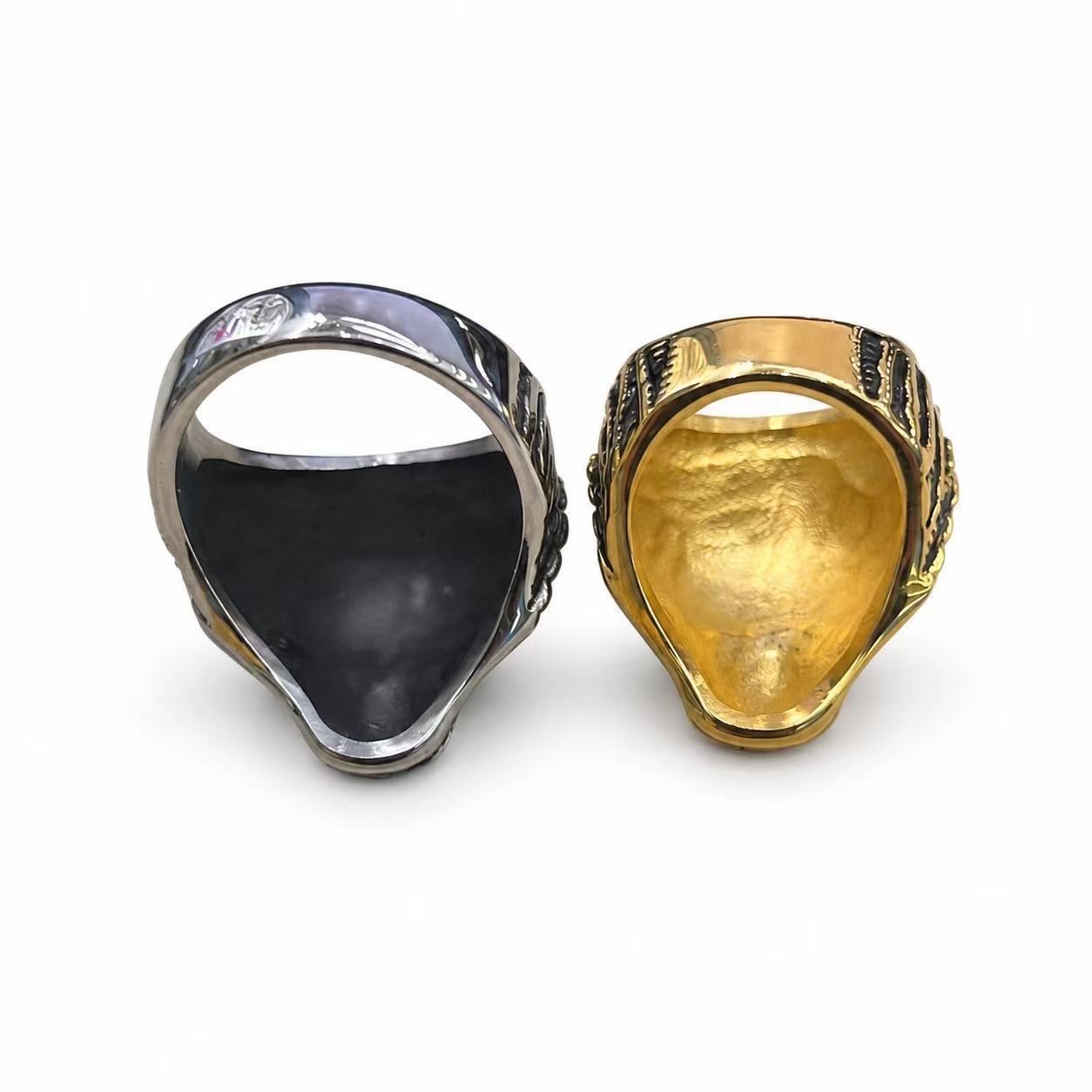 tiger head stainless steel ring wholesale size reference product image