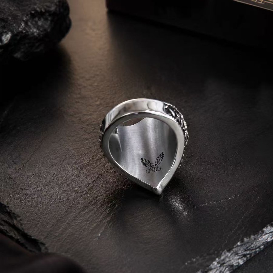 pirate skull stainless steel ring wholesale size reference product image