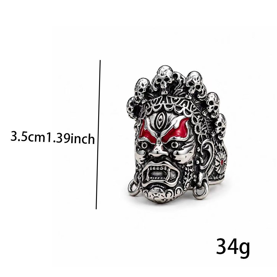 oriental guardian mask stainless steel ring wholesale additional product view