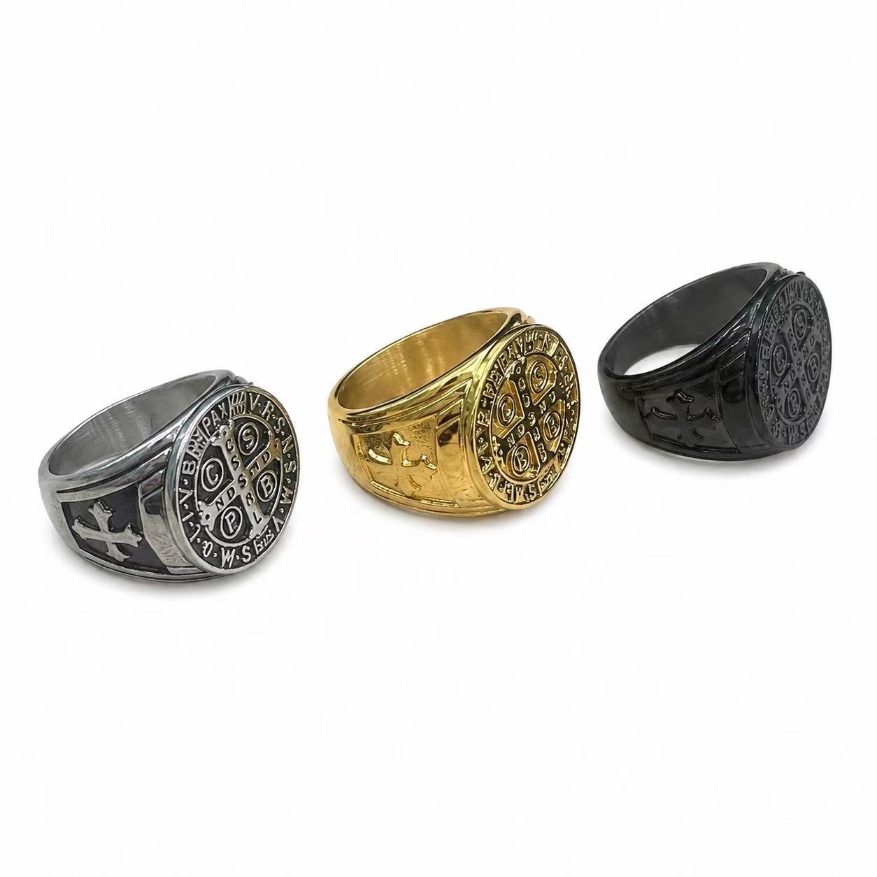st benedict stainless steel ring wholesale detail product view