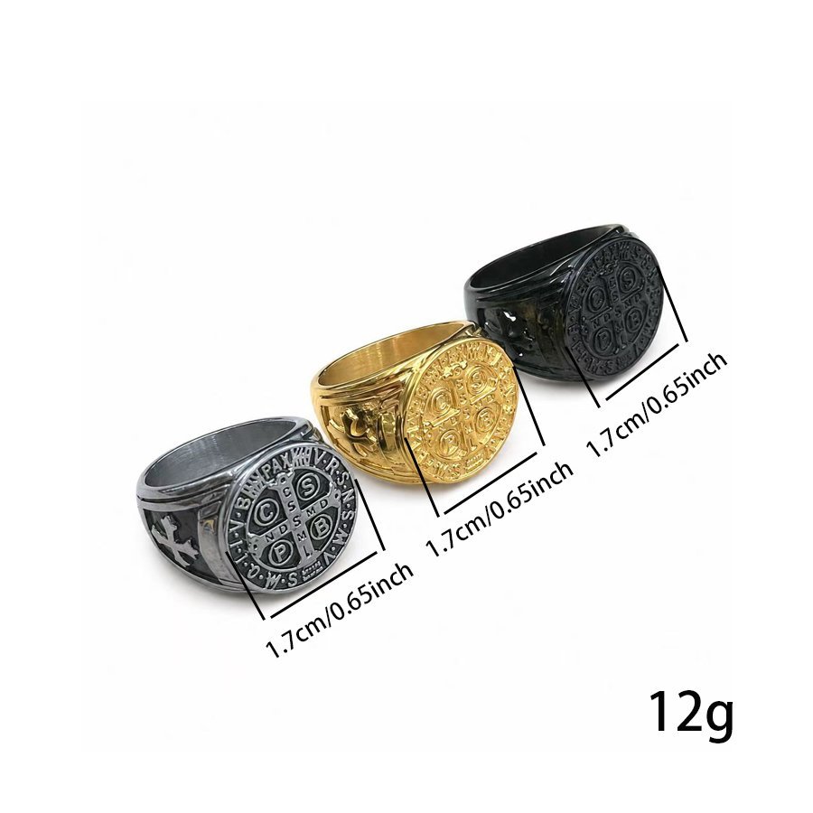 st benedict stainless steel ring wholesale finish option product image