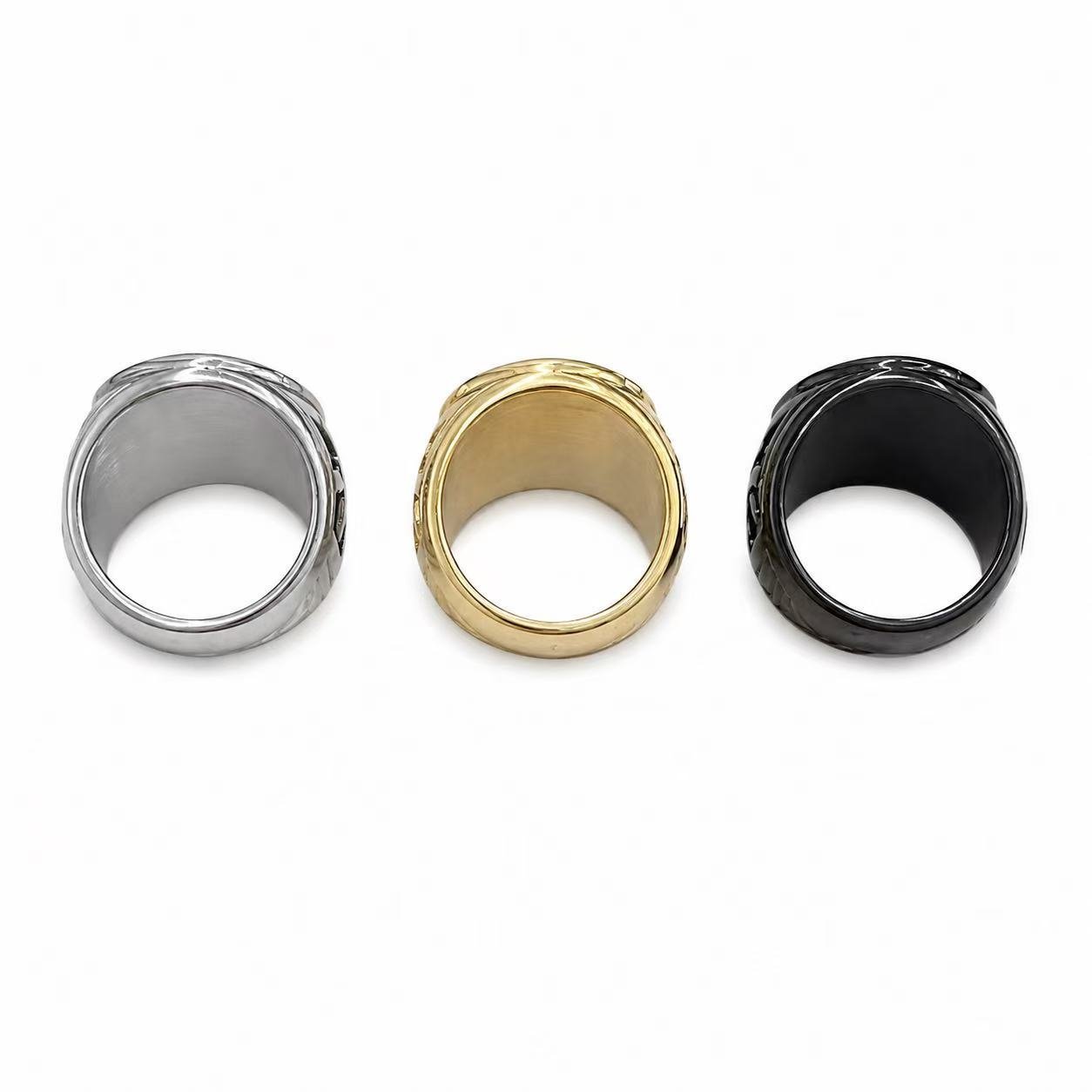 st benedict stainless steel ring wholesale size reference product image
