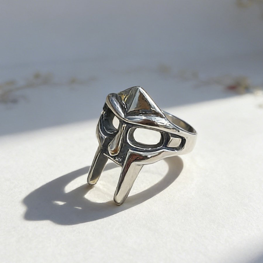 openwork skull mask stainless steel ring wholesale lifestyle product view