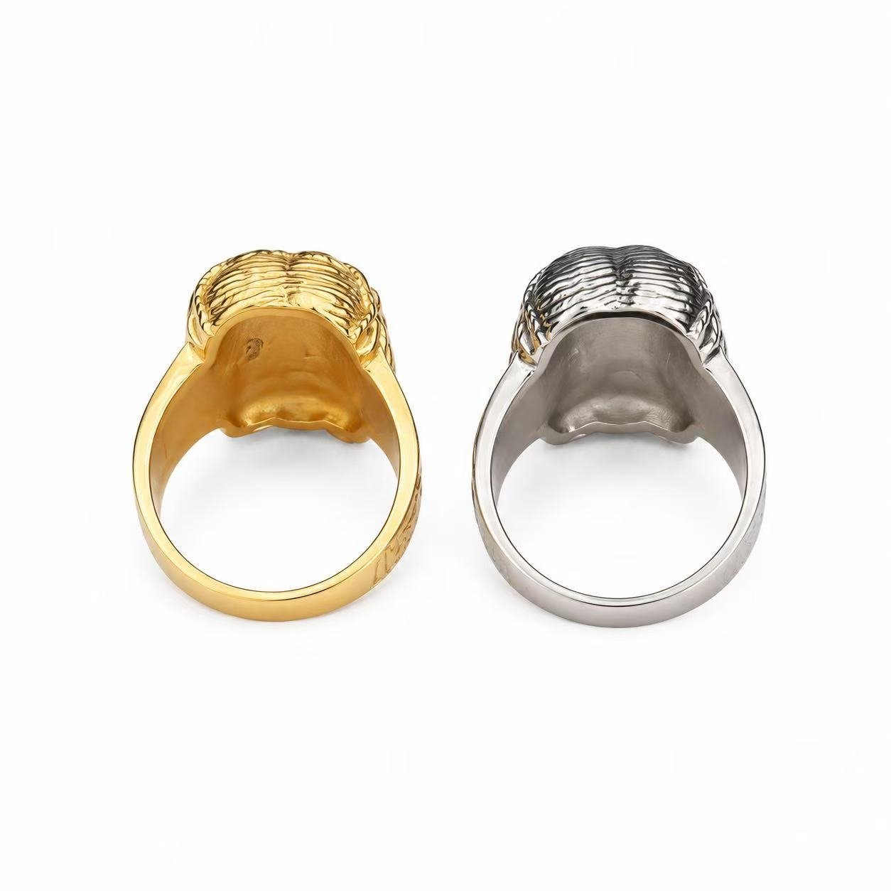 jesus portrait cross stainless steel ring wholesale detail product view
