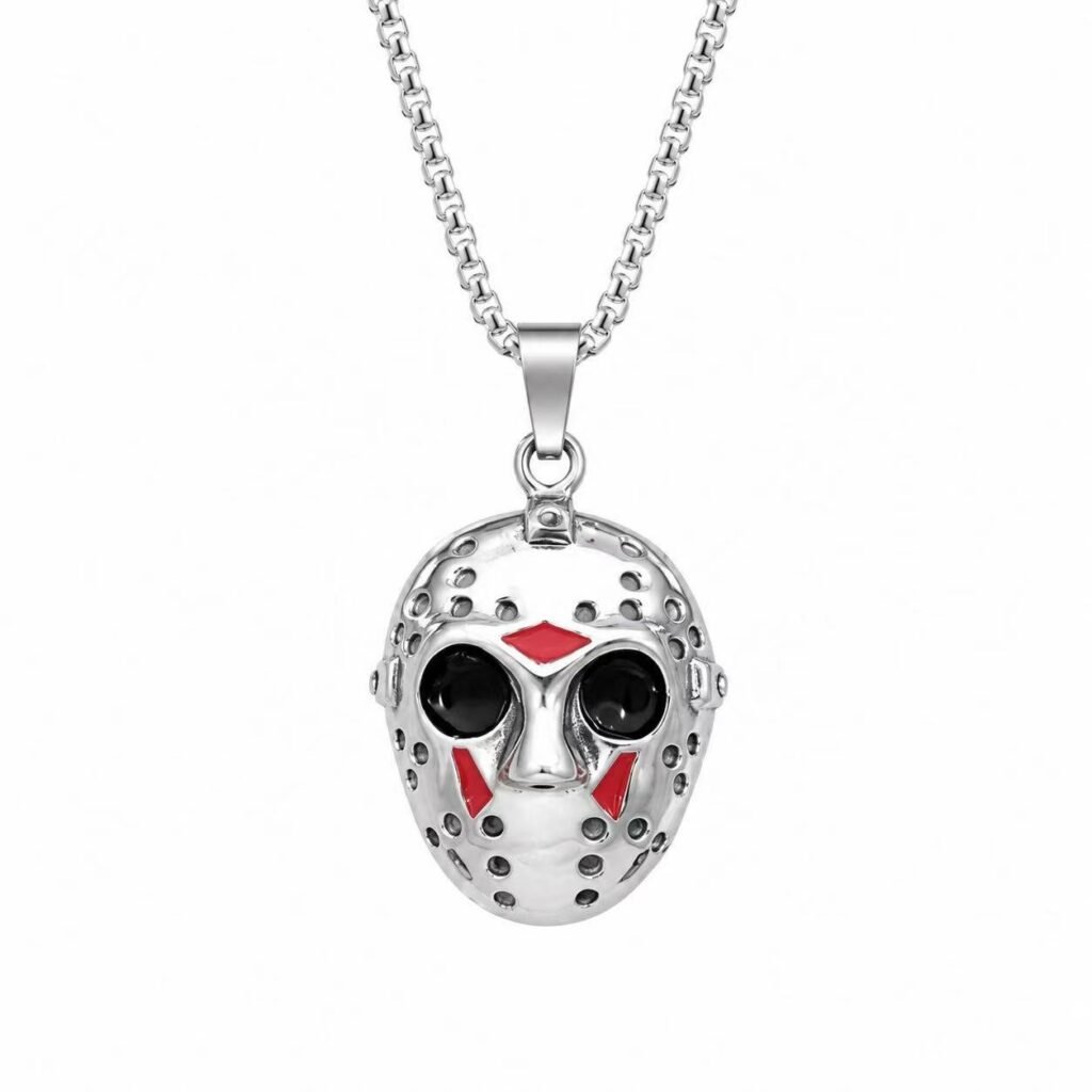 hockey mask stainless steel pendant wholesale main white background product image